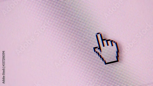 Online Shop web page closeup. Clicking the button Add to Cart on computer screen