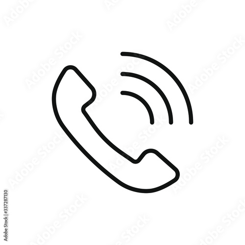 incoming call icon isolated on white background