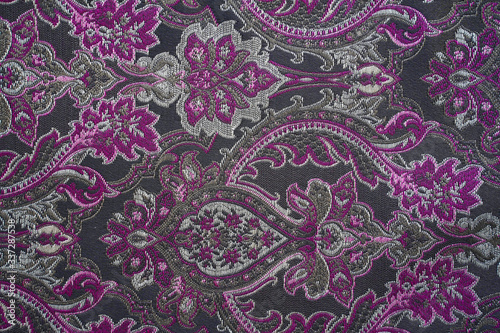 jacquard fabric with paisley pattern  photo
