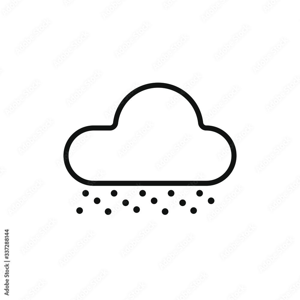 Weather icon,cloud with a snow icon isolated on white background Weather icon,cloud with a snow icon isolated on white background