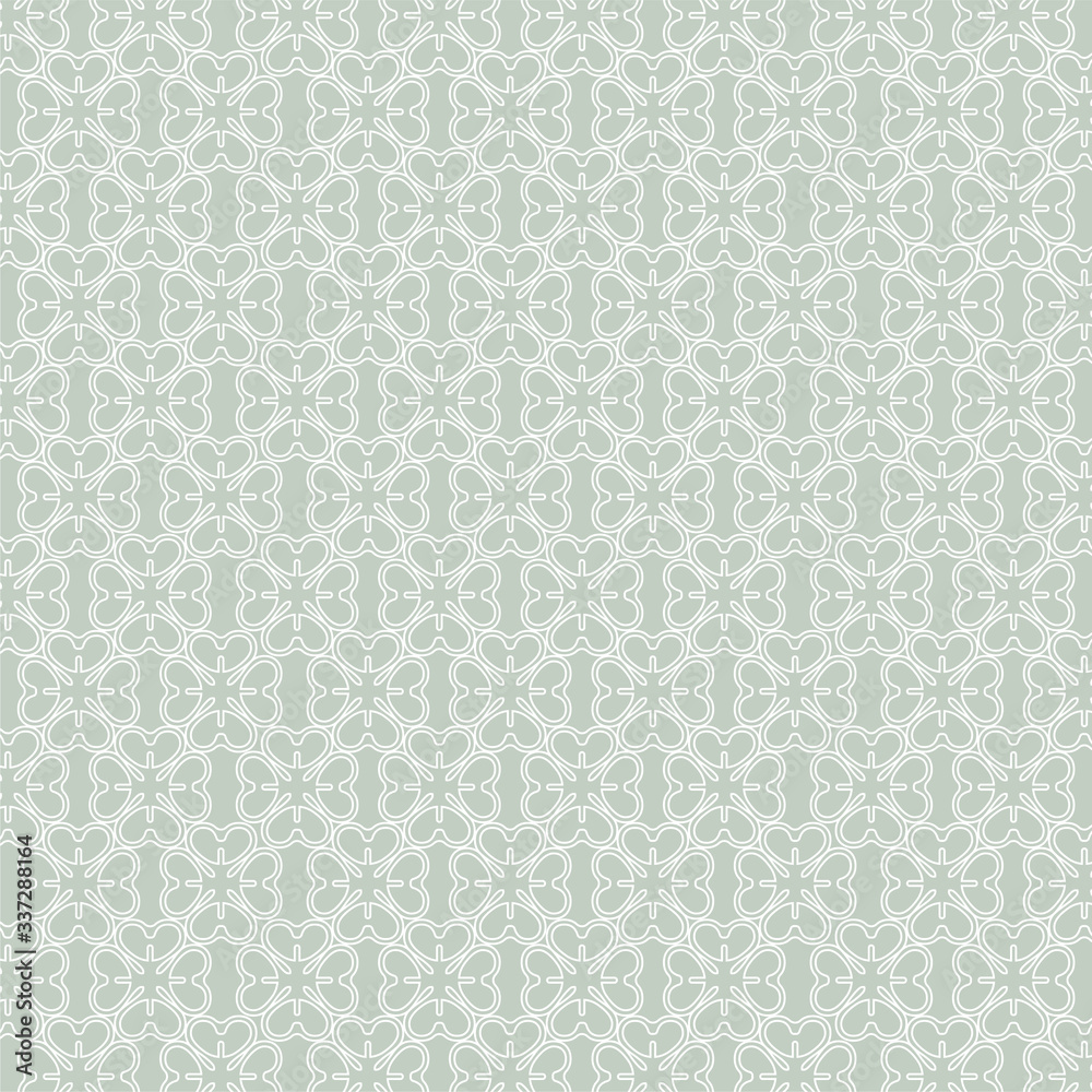 Vector geometric diagonal fabric flower seamless texture. Cream color background.
