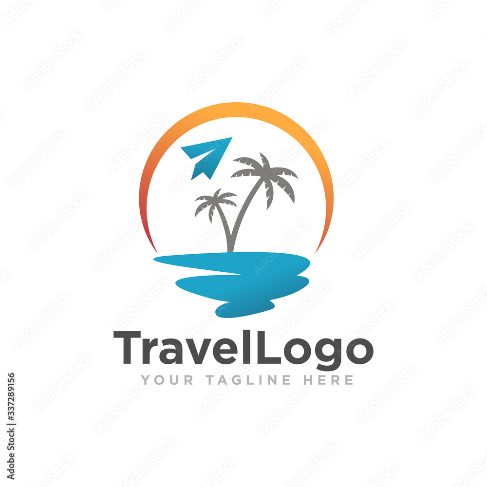 Travel Logo Design Vector Illustration