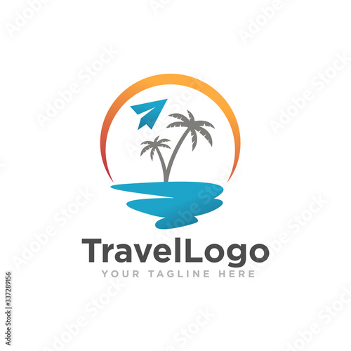 Travel Logo Design Vector Illustration