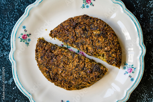 Turkish Karadeniz Food Anchovy Bread / Hamsi Ekmek / Hamsikoli with Cornflour. photo