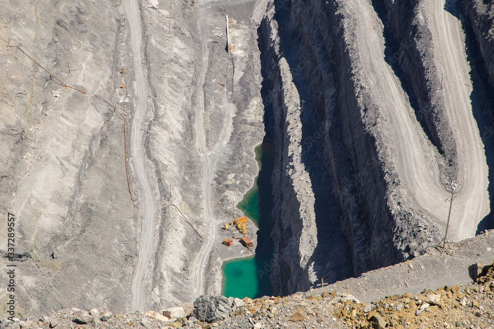 Big open pit magnezite quarry mine Big open pit magnezite quarry mine