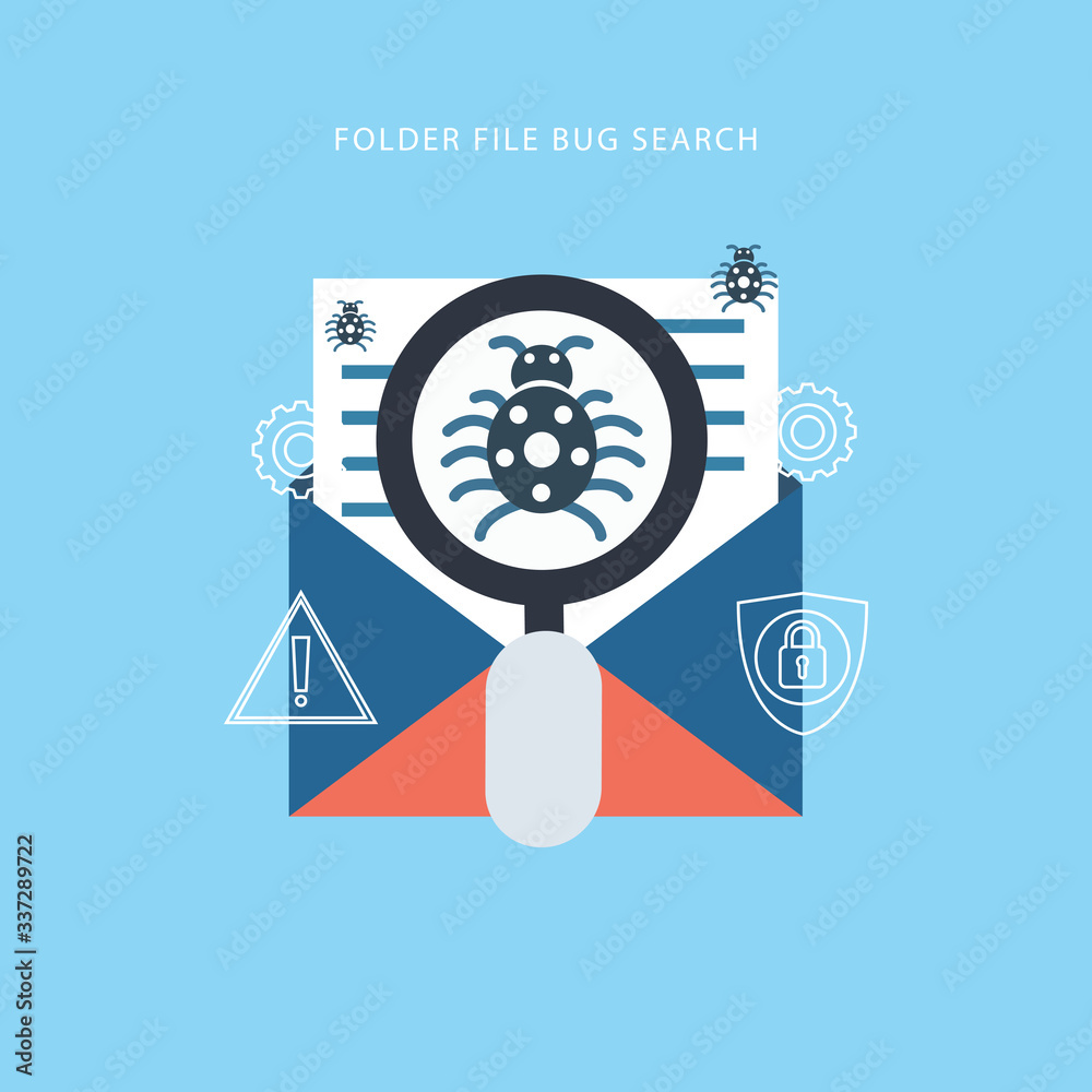 Folder file bug virus magnifier search technology Folder file bug virus magnifier search technology