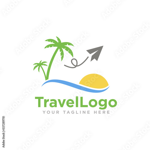 Travel Logo Design Vector Illustration