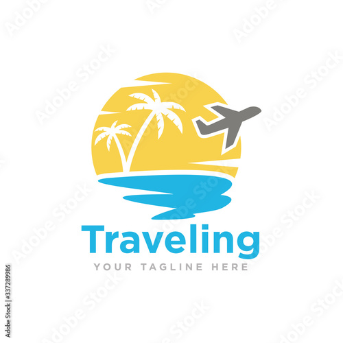 Travel Logo Design Vector Illustration