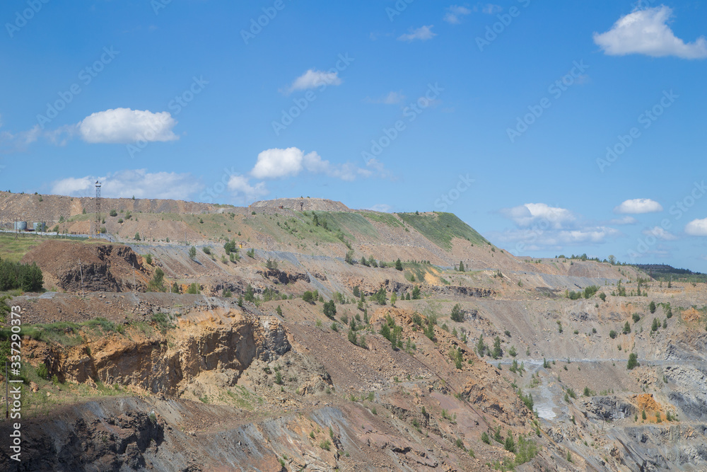 Big open pit magnezite quarry mine