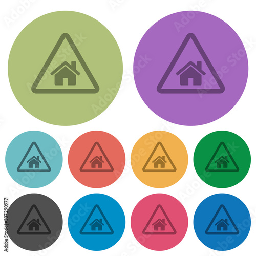 Home quarantine color darker flat icons