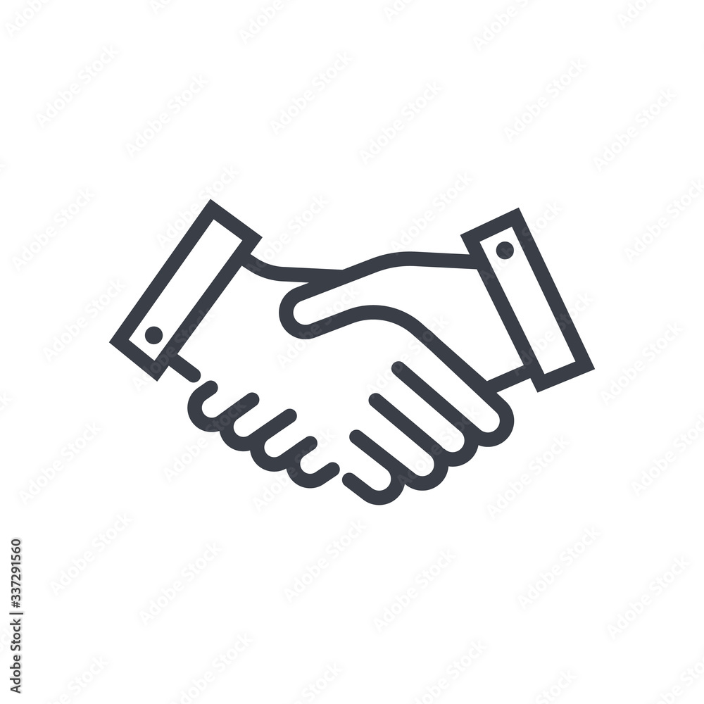 Handshake Flat Vector Symbol Icon