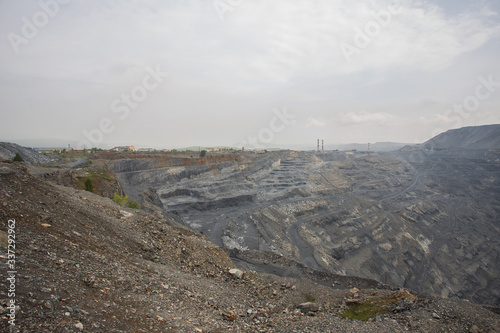 Big open pit magnezite quarry mine