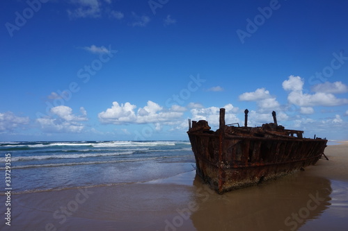 Shipwreck on the beach