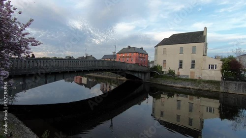 Pedestrian bridge in Kilkenny, Ireland. photo