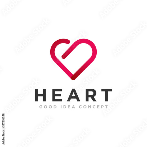 Heart Love Logo Design Vector