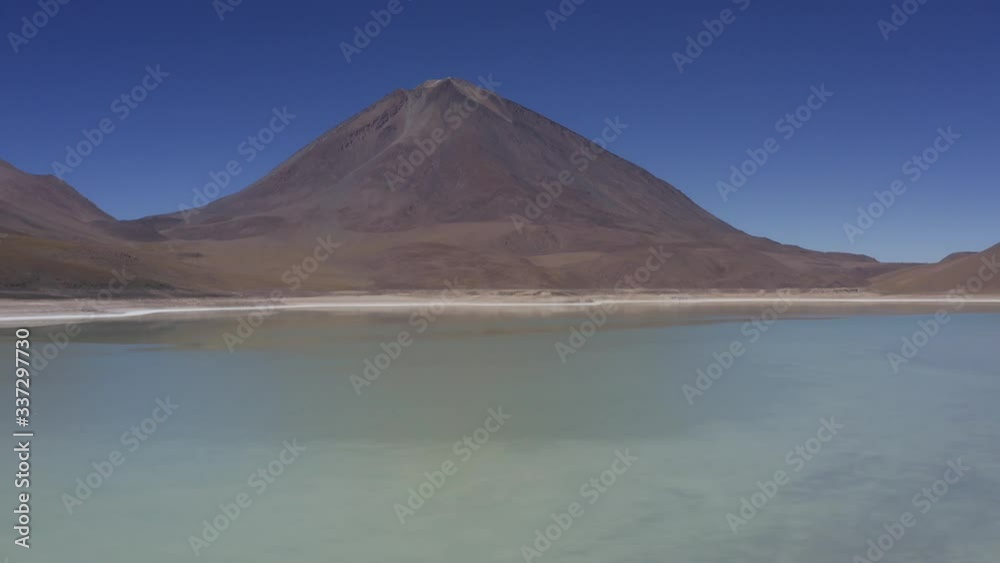 This is the Licancabur Volcano in the Atacama desert This is the Licancabur Volcano in the Atacama desert