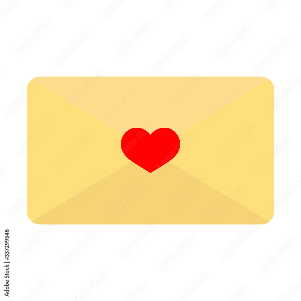 envelope with heart vector isolated envelope with heart vector isolated