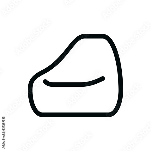 Bean bag chair isolated vector icon