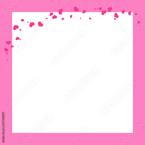 pink frame with hearts © Kseniia