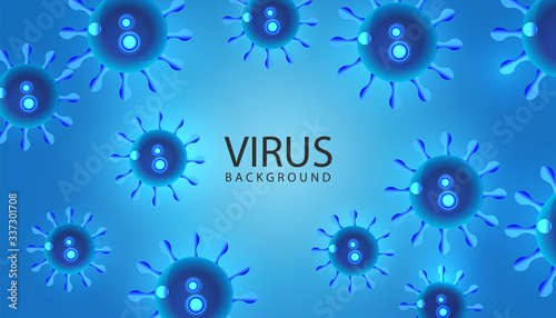 Virus infection concept background