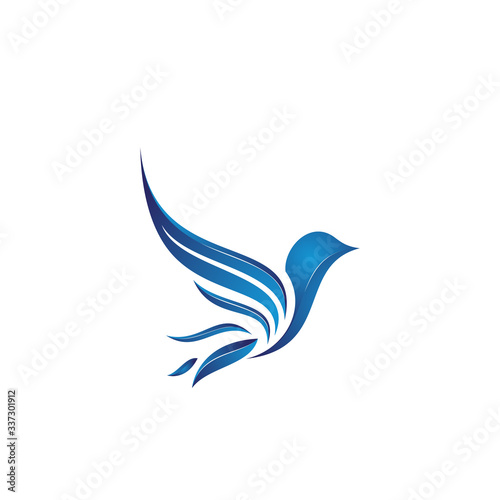 Colorful logo design bird