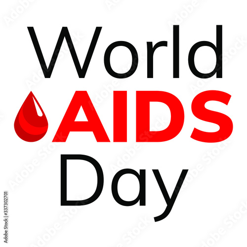 world aids day wth blood drop