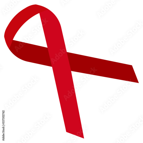 aids awareness ribbon vector isolated