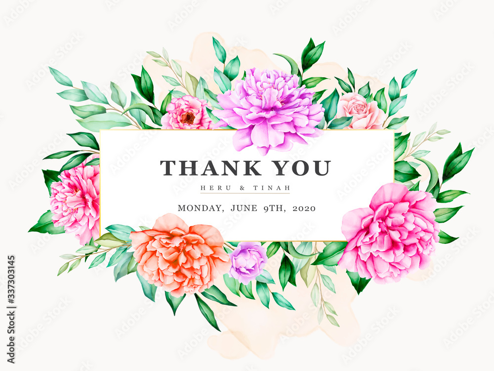Beautiful wedding invitation card template