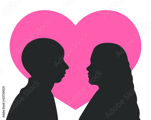 silhouette of a couple