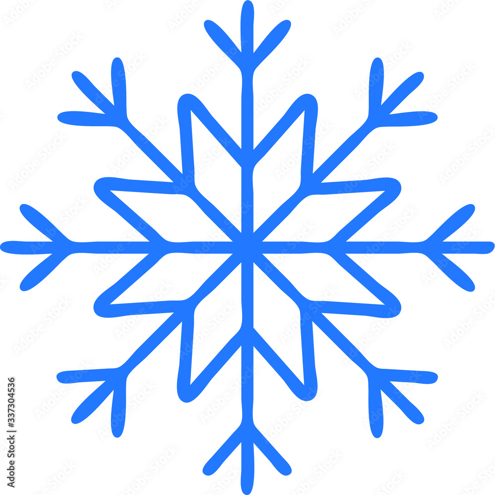 Fototapeta premium snowflake isolated on white background