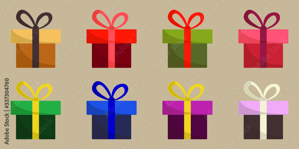 set of gift boxes vector isolated set of gift boxes vector isolated