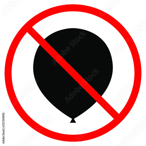 no balloons sign vector