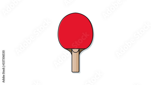 Table Tennis Ping Pong Racket flat design vector illustration
