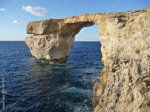 Azure Window. Dwejra, Gozo Island, Malta, Europe. Natural Wonder of the World. Before the collapsing.