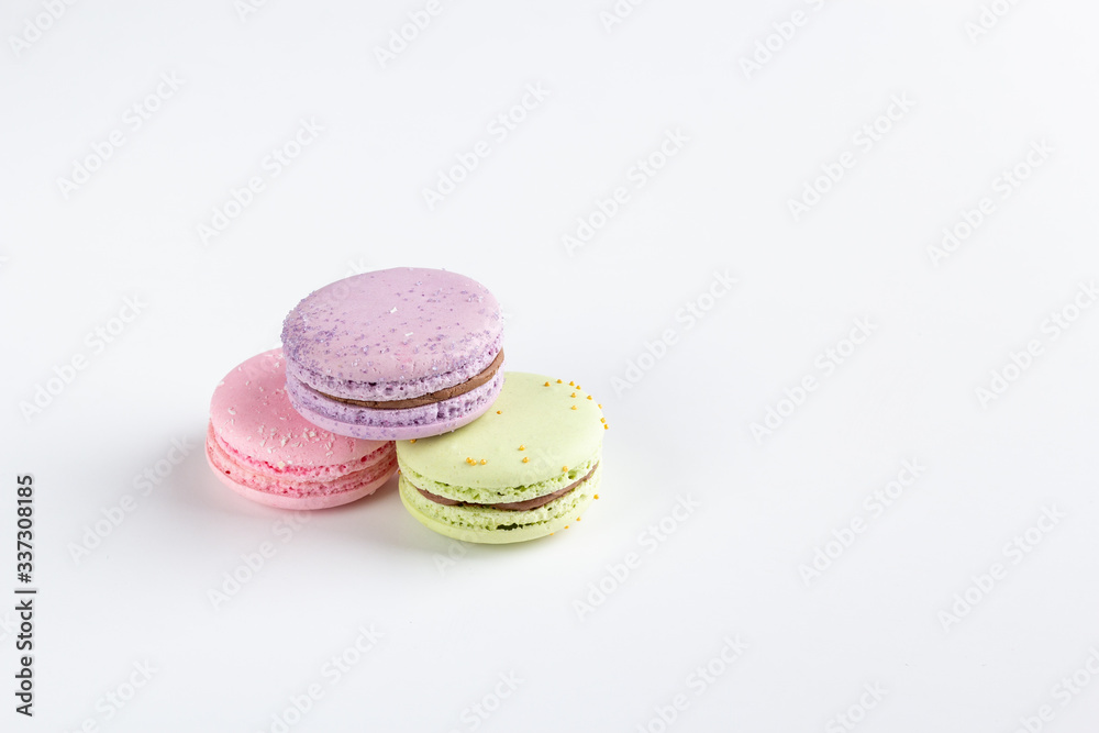 colorful macaroons isolated on white background colorful macaroons isolated on white background