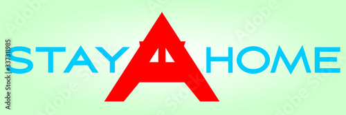 Illustrations concept Stay at home. coronavirus COVID-19. virus wuhan from china. Vector illustrate.