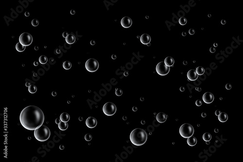 Bubbles over layer for photos and design. Universal summer and soap game clip art