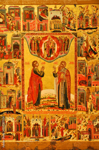 The old orthodox icon in the church