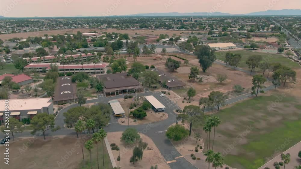 Aerial: Arizona Christian University, a private Christian university in Glendale, Arizona, USA. 14 April 2020 Aerial: Arizona Christian University, a private Christian university in Glendale, Arizona, USA. 14 April 2020