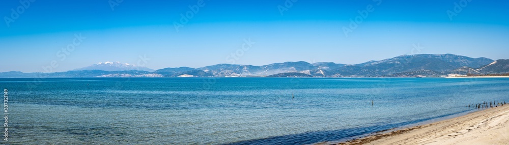panoramic view from Kavala bay Greece