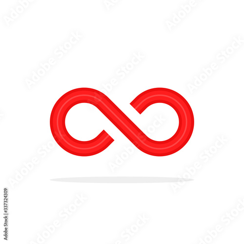red unlimited icon like infinity logo