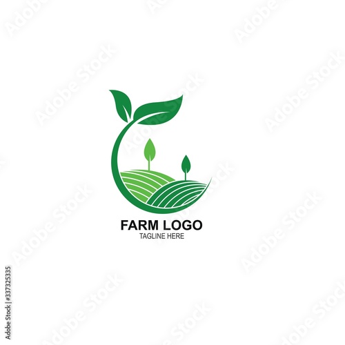 farm agriculture logo vector icon template