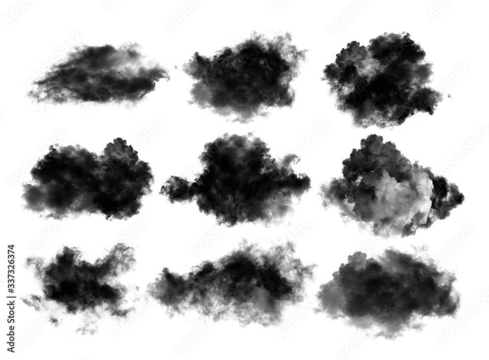  black cloud on white background