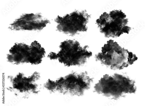  black cloud on white background