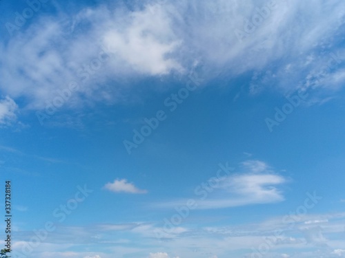 white clouds with blue sky