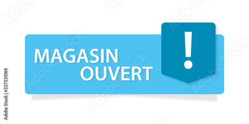 magasin ouvert bleu