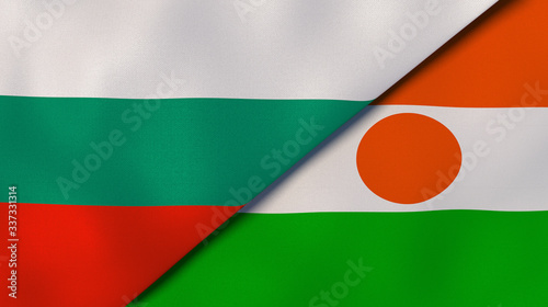 Free Download The flags of Bulgaria and Niger. News, reportage, business background. 3d illustration - GFXLoad