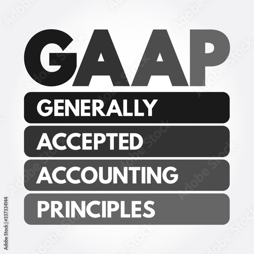 GAAP - Generally Accepted Accounting Principles acronym, business concept background