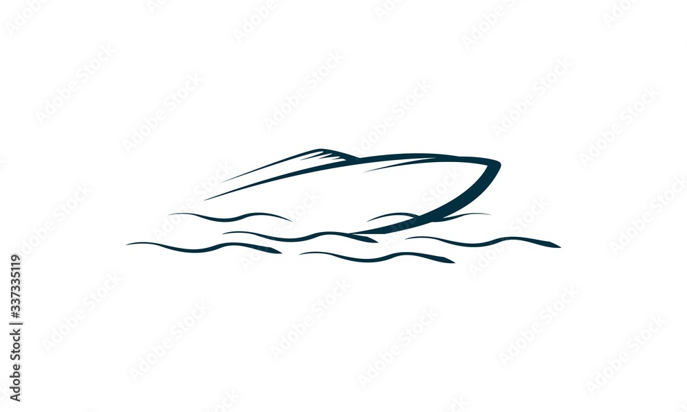 boat vector logo design boat vector logo design