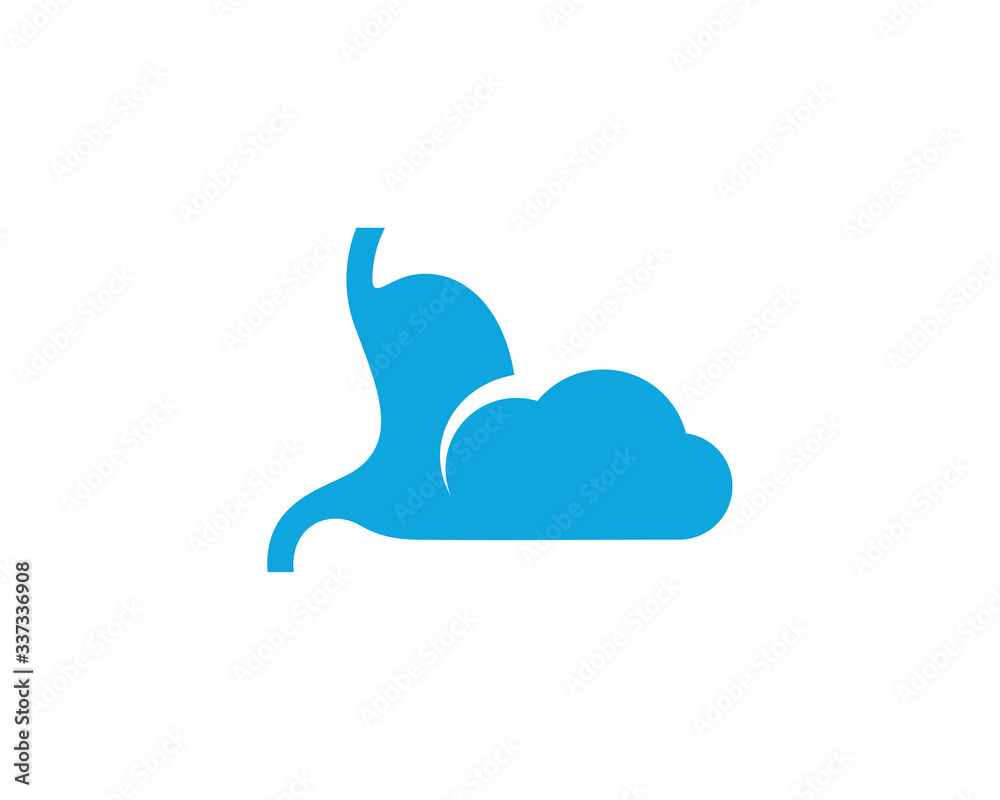 Cloud Stomach logo vector template, Creative stomach logo design concepts Cloud Stomach logo vector template, Creative stomach logo design concepts